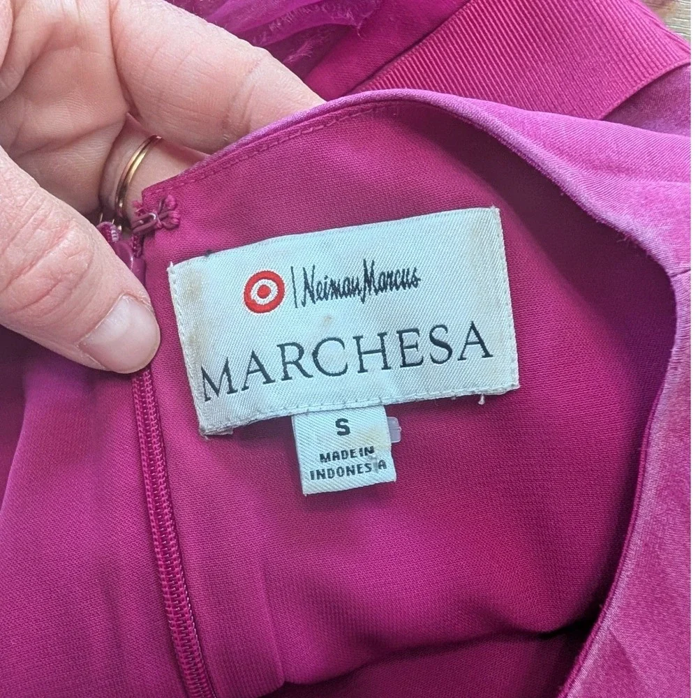Marchesa for Target Neiman Marcus Kids Magenta Silk Tulle Petal Dress Small Pink